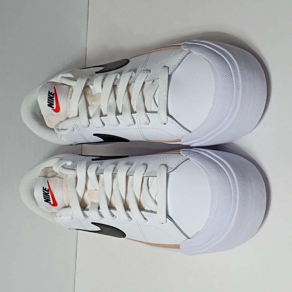 Nike White Black Gold Platform Athletic Shoes - Picture 5 of 13